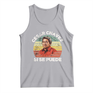 Cesar Chavez Tank Top Si Se Puede Mexican Hispanic Heritage Month Vintage TS02 Athletic Heather Print Your Wear