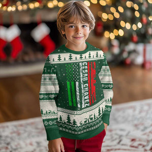 Cesar Chavez Ugly Christmas Sweater American Mexican Flag Patriotic Mexico Distressed TS02 Forest Green Beige Print Your Wear