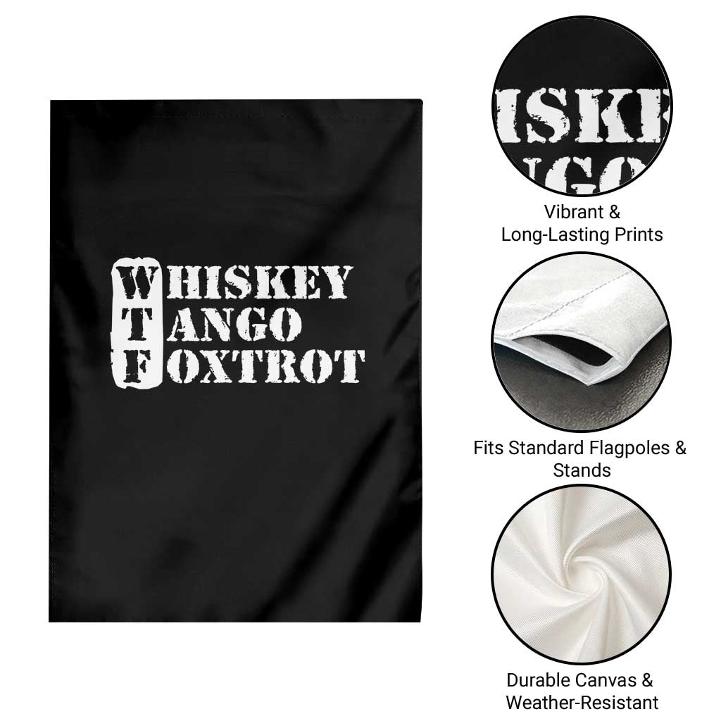 WTF Whiskey Tango Foxtrot Garden Flag Military Phonetic Alphabet Funny TS02 Print Your Wear