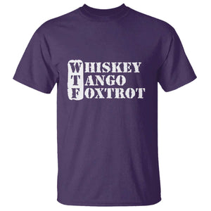 WTF Whiskey Tango Foxtrot T Shirt Military Phonetic Alphabet Funny TS02 Purple Print Your Wear