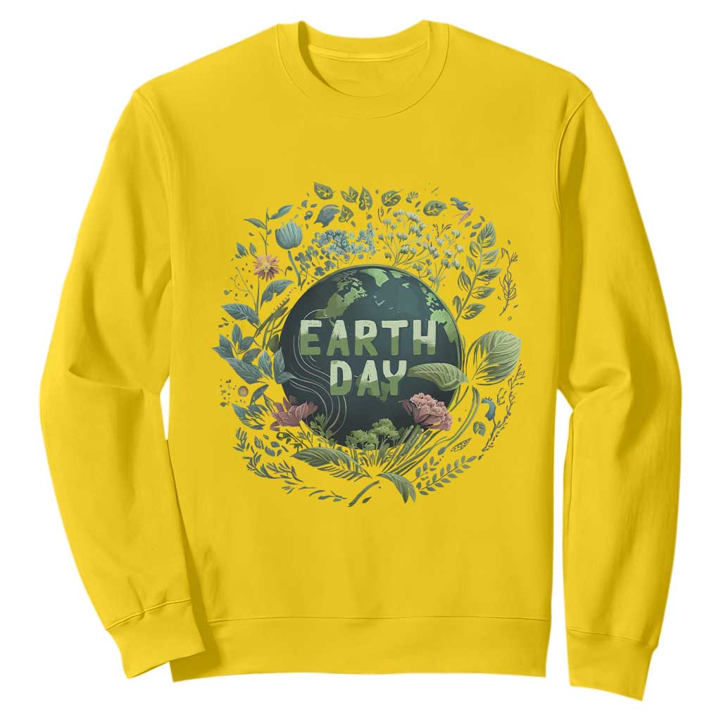 Earth Day Sweatshirt Green Planet TS02 Daisy Printyourwear