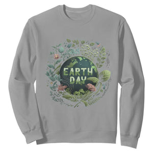 Earth Day Sweatshirt Green Planet TS02 Sport Gray Printyourwear