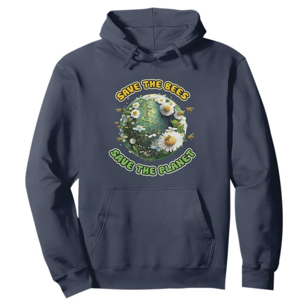 Earth Day Hoodie Save The Bees Save The Planet Beekeeper TS02 Navy Printyourwear