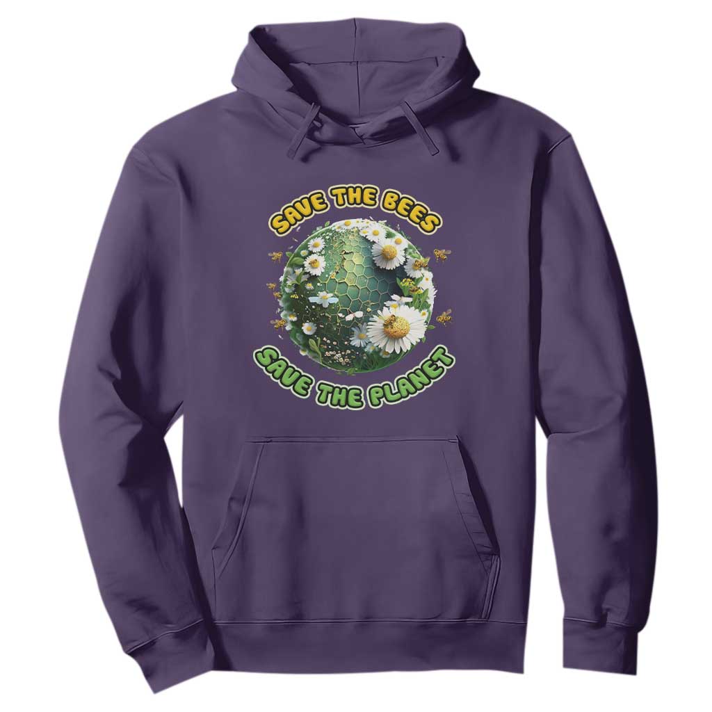Earth Day Hoodie Save The Bees Save The Planet Beekeeper TS02 Purple Printyourwear