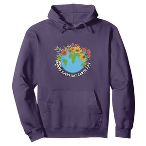 Earth Day Hoodie Make Everyday Green Planet TS02 Purple Printyourwear