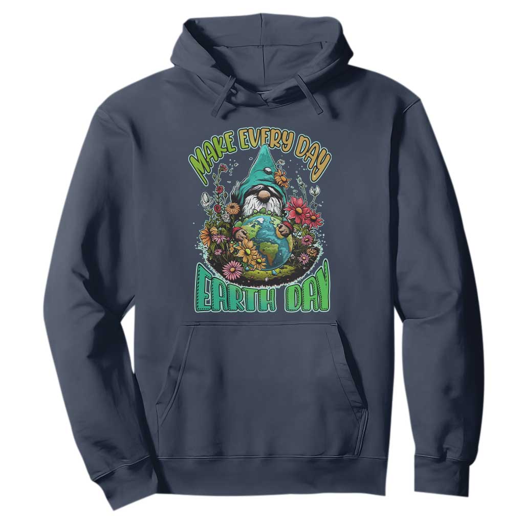 Gnome Earth Day Hoodie Make Everyday Earth Day Green Planet TS02 Navy Printyourwear