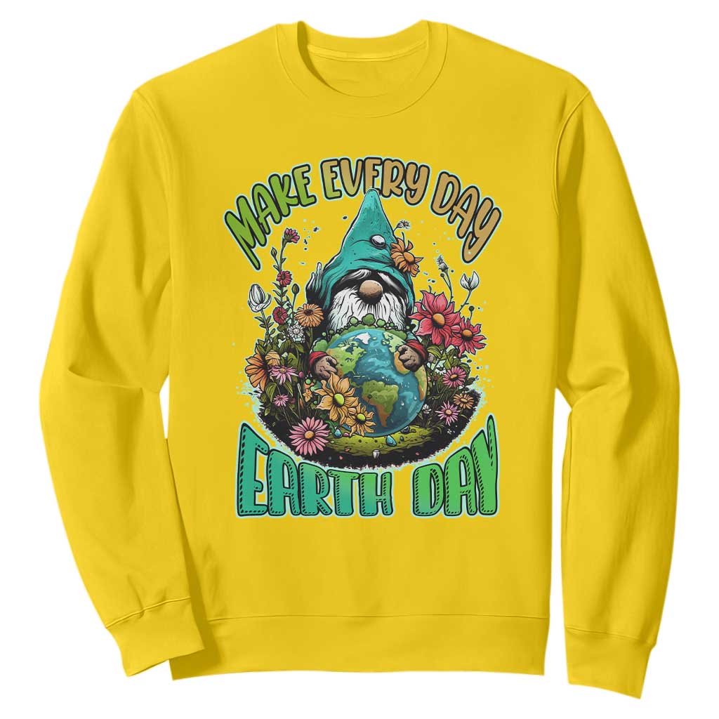 Gnome Earth Day Sweatshirt Make Everyday Earth Day Green Planet TS02 Daisy Printyourwear