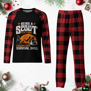 Funny Scout Plaid Pajama Set Being A Scout Is Not A Hobby Survival Skill Adventure TS02 Buffalo Plaid Print Your Wear