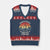 Funny Scout V-Neck Knit Sweater Vest Once A Scout Always A Pyromaniac Adventure Retro TS02 Navy Red Print Your Wear