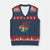 Retro Scout Law Values V-Neck Knit Sweater Vest Vintage Fleur-de-Lis TS02 Navy Red Print Your Wear