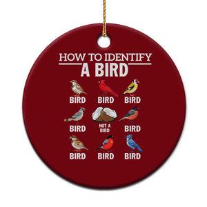 Funny Bird Watching Ceramic Ornament How To Identify A Bird TS02 1pc Red Print Your Wear