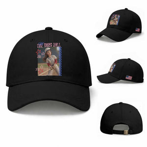 Hit The Dang Ball Funny Doll Baseball Graphic Baseball Cap Sassy Sports Fan Gift TS02 Baseball Cap Universal Fit Black Print Your Wear