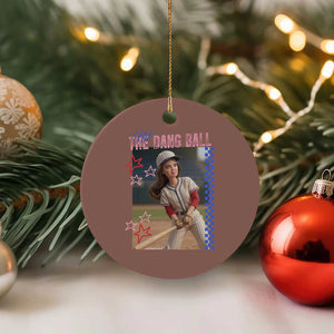 Hit The Dang Ball Funny Doll Baseball Graphic Ceramic Ornament Sassy Sports Fan Gift TS02 1pc Mocha Print Your Wear