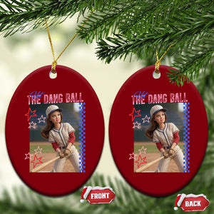 Hit The Dang Ball Funny Doll Baseball Graphic Ceramic Ornament Sassy Sports Fan Gift TS02 Print Your Wear