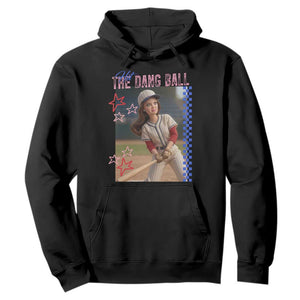 Hit The Dang Ball Funny Doll Baseball Graphic Hoodie Sassy Sports Fan Gift TS02 Black Print Your Wear