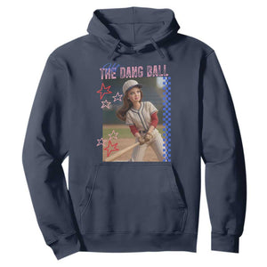 Hit The Dang Ball Funny Doll Baseball Graphic Hoodie Sassy Sports Fan Gift TS02 Navy Print Your Wear