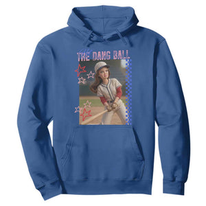 Hit The Dang Ball Funny Doll Baseball Graphic Hoodie Sassy Sports Fan Gift TS02 Royal Blue Print Your Wear
