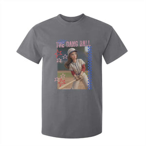 Hit The Dang Ball Funny Doll Baseball Graphic T Shirt For Kid Sassy Sports Fan Gift TS02 Charcoal Print Your Wear
