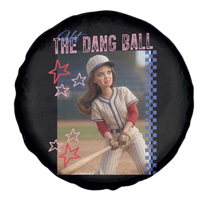Hit The Dang Ball Funny Doll Baseball Graphic Spare Tire Cover Sassy Sports Fan Gift TS02 Print Your Wear