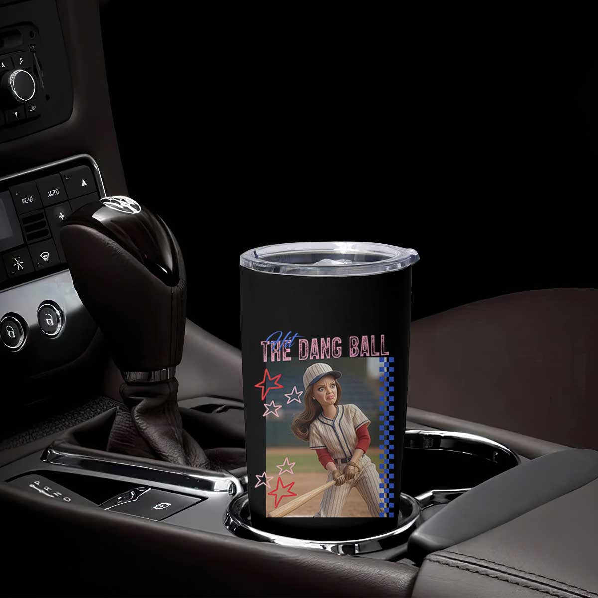 Hit The Dang Ball Funny Doll Baseball Graphic Tumbler Cup Sassy Sports Fan Gift TS02 Print Your Wear
