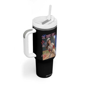 Hit The Dang Ball Funny Doll Baseball Graphic Tumbler With Handle Sassy Sports Fan Gift TS02 Print Your Wear
