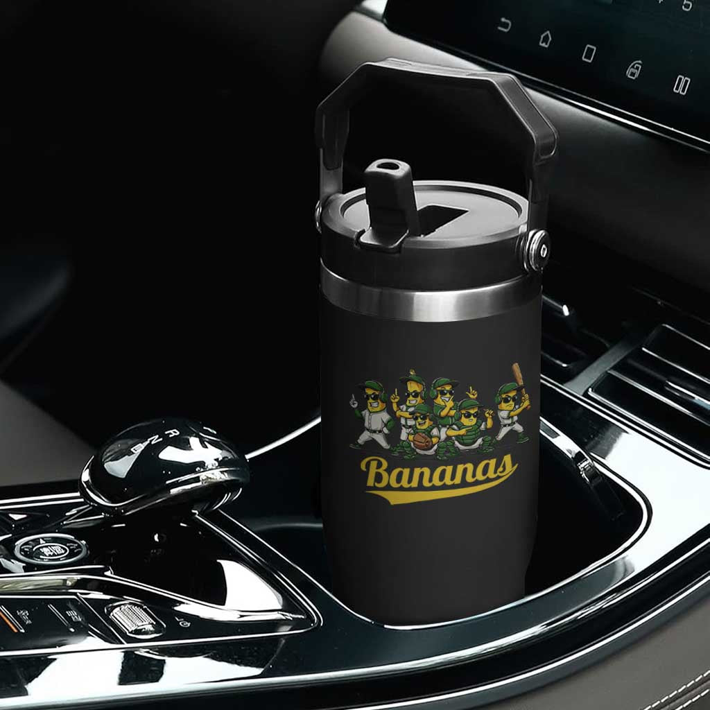Cool Bananas Squad Playing Baseball Graphic Flip Straw Tumbler for Sports Fans Entertainment TS02 Print Your Wear