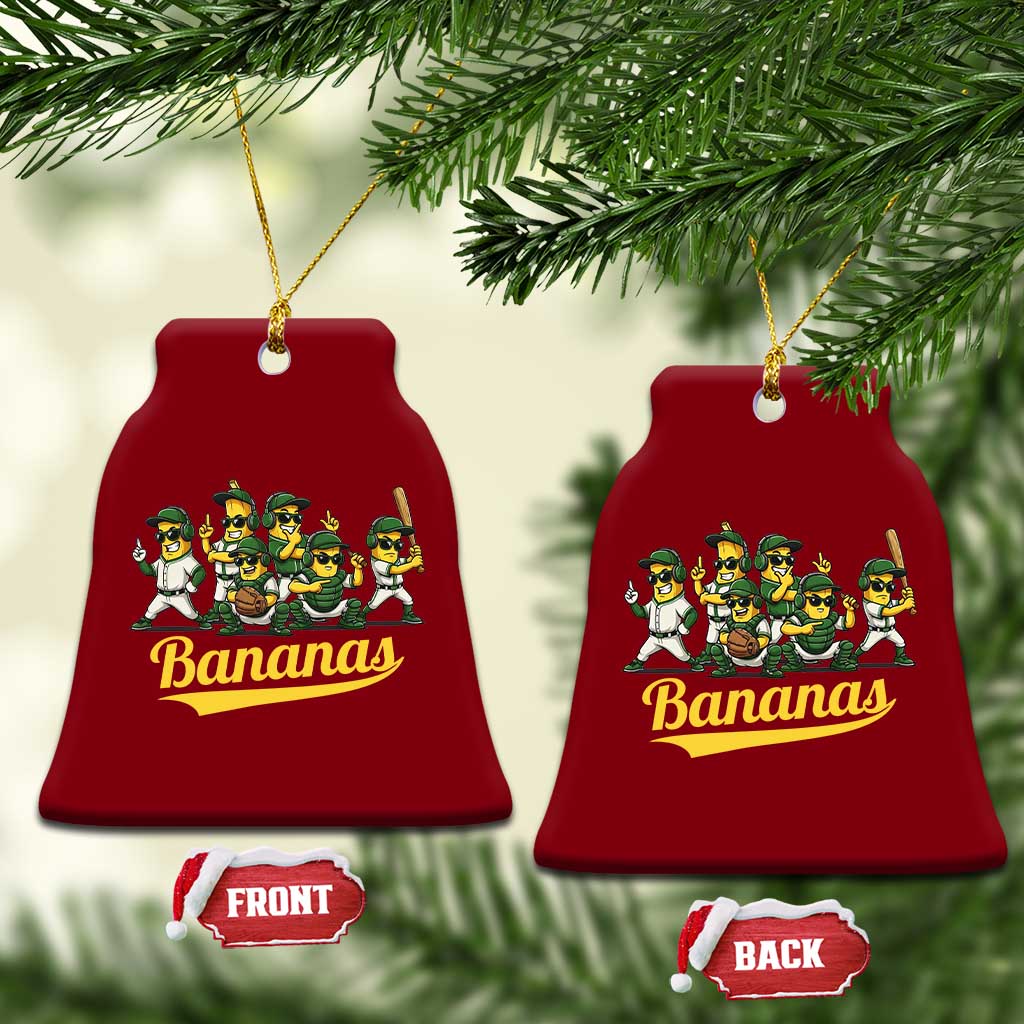 Cool Bananas Squad Playing Baseball Graphic Ceramic Ornament for Sports Fans Entertainment TS02 Print Your Wear