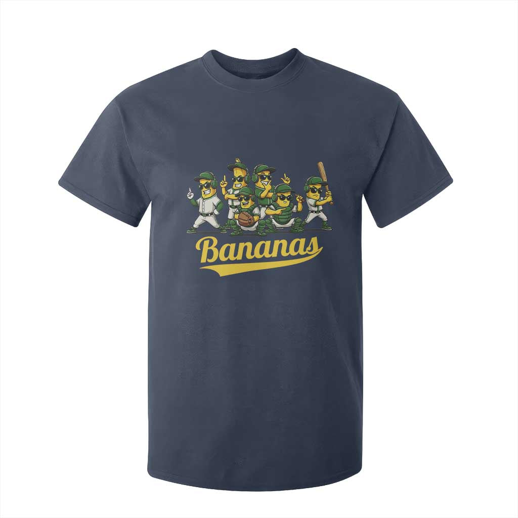 Cool Bananas Squad Playing Baseball Graphic T Shirt For Kid for Sports Fans Entertainment TS02 Navy Print Your Wear