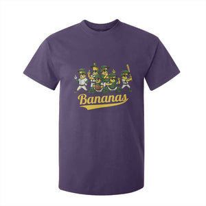 Cool Bananas Squad Playing Baseball Graphic T Shirt For Kid for Sports Fans Entertainment TS02 Purple Print Your Wear