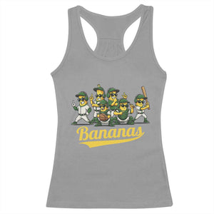 Cool Bananas Squad Playing Baseball Graphic Racerback Tank Top for Sports Fans Entertainment TS02 Sport Gray Print Your Wear