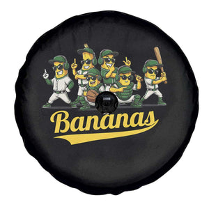 Cool Bananas Squad Playing Baseball Graphic Spare Tire Cover for Sports Fans Entertainment TS02 Print Your Wear