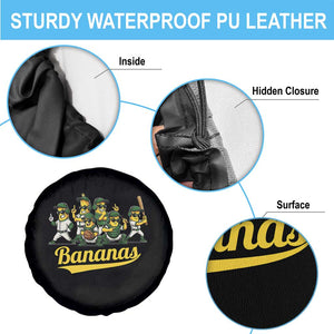 Cool Bananas Squad Playing Baseball Graphic Spare Tire Cover for Sports Fans Entertainment TS02 Print Your Wear