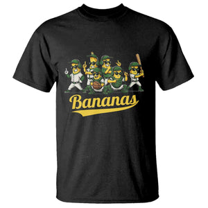 Cool Bananas Squad Playing Baseball Graphic T Shirt for Sports Fans Entertainment TS02 Black Print Your Wear