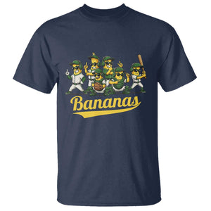 Cool Bananas Squad Playing Baseball Graphic T Shirt for Sports Fans Entertainment TS02 Navy Print Your Wear