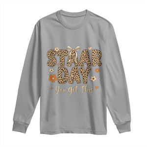 Groovy Leopard STAAR Day Long Sleeve Shirt You Got This Motivational Teacher Sayings TS02 Sport Gray Print Your Wear