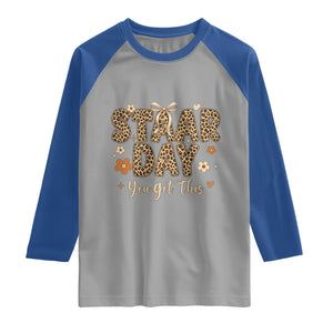 Groovy Leopard STAAR Day Raglan Shirt You Got This Motivational Teacher Sayings TS02 Sport Gray Royal Print Your Wear