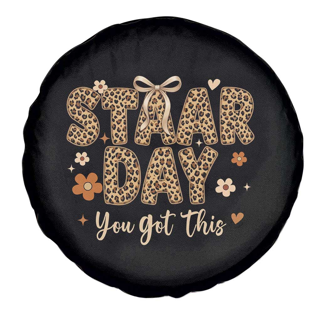 Groovy Leopard STAAR Day Spare Tire Cover You Got This Motivational Teacher Sayings TS02 Print Your Wear