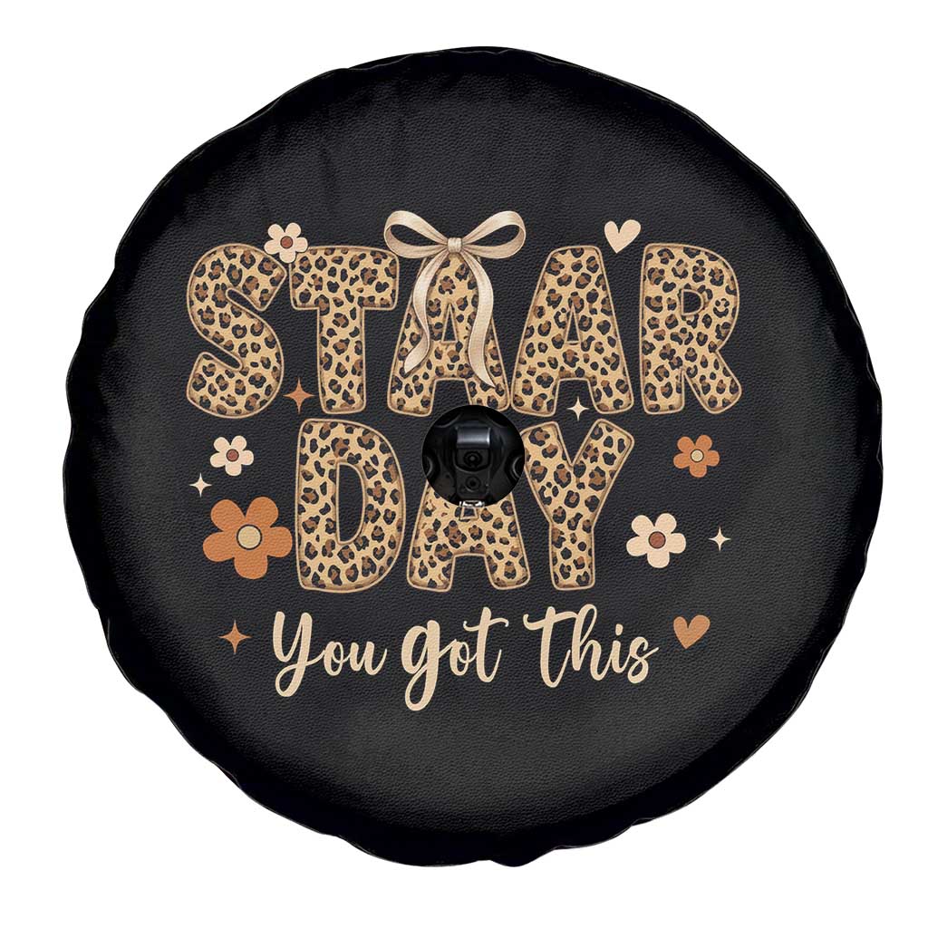Groovy Leopard STAAR Day Spare Tire Cover You Got This Motivational Teacher Sayings TS02 Print Your Wear