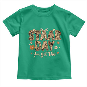 Groovy Leopard STAAR Day Toddler T Shirt You Got This Motivational Teacher Sayings TS02 Irish Green Print Your Wear