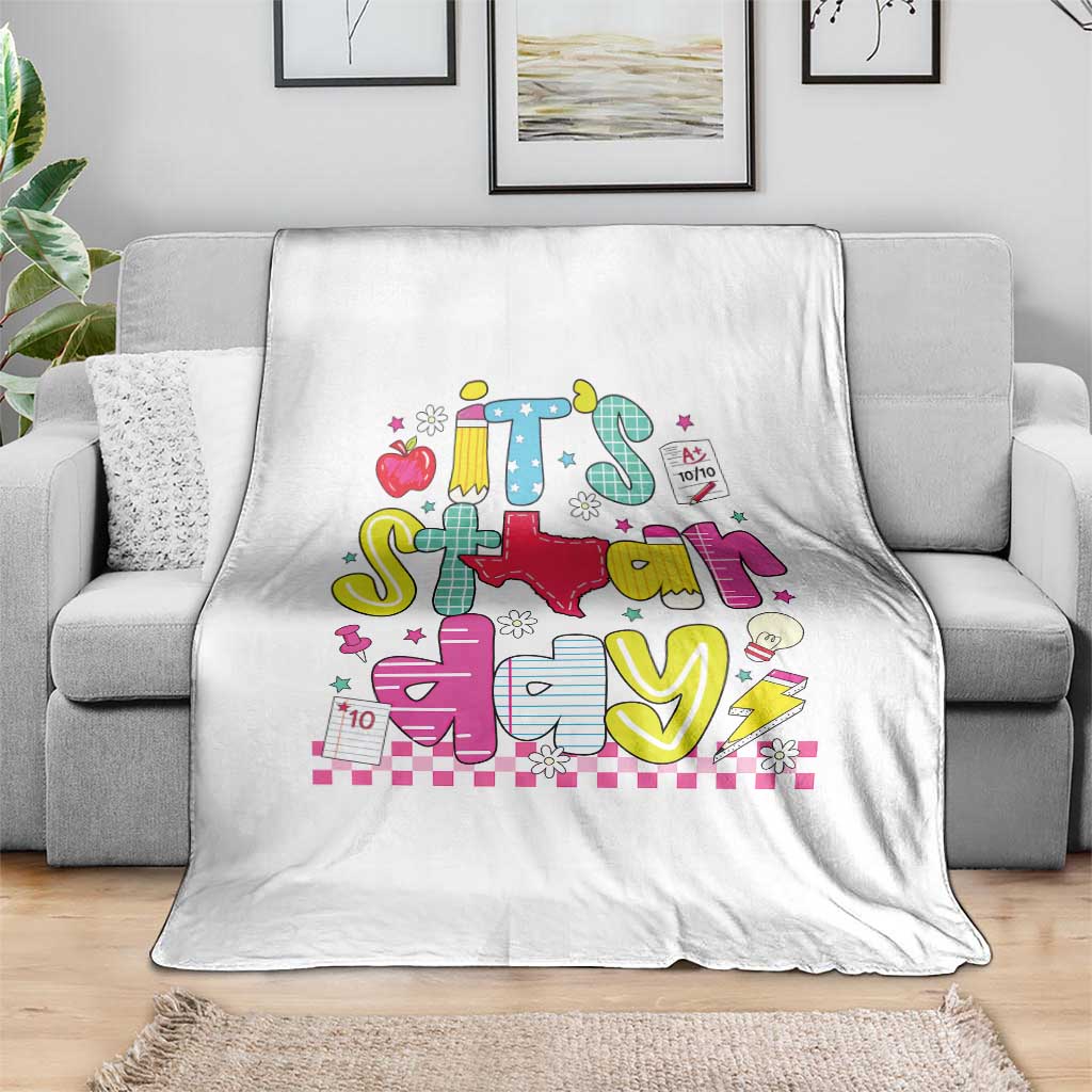 Groovy Texas STAAR Day Throw Blanket Don't Stress Do Your Best Teacher Student Motivation TS02 Print Your Wear