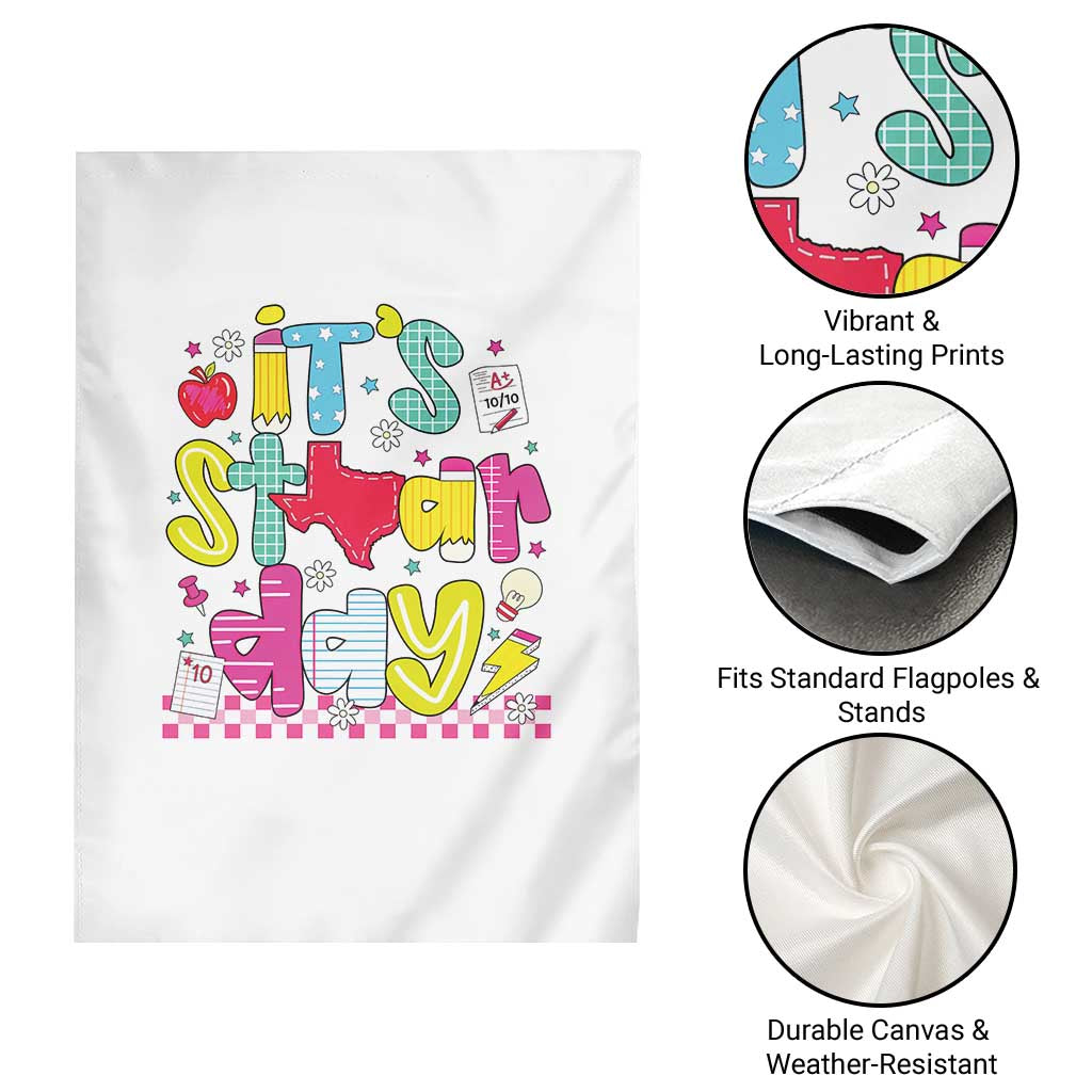 Groovy Texas STAAR Day Garden Flag Don't Stress Do Your Best Teacher Student Motivation TS02 Print Your Wear