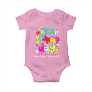 Groovy Texas STAAR Day Baby Onesie Don't Stress Do Your Best Teacher Student Motivation TS02 Light Pink Print Your Wear