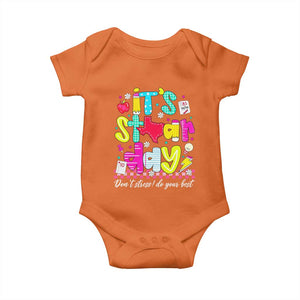 Groovy Texas STAAR Day Baby Onesie Don't Stress Do Your Best Teacher Student Motivation TS02 Orange Print Your Wear