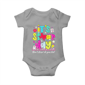 Groovy Texas STAAR Day Baby Onesie Don't Stress Do Your Best Teacher Student Motivation TS02 Sport Gray Print Your Wear