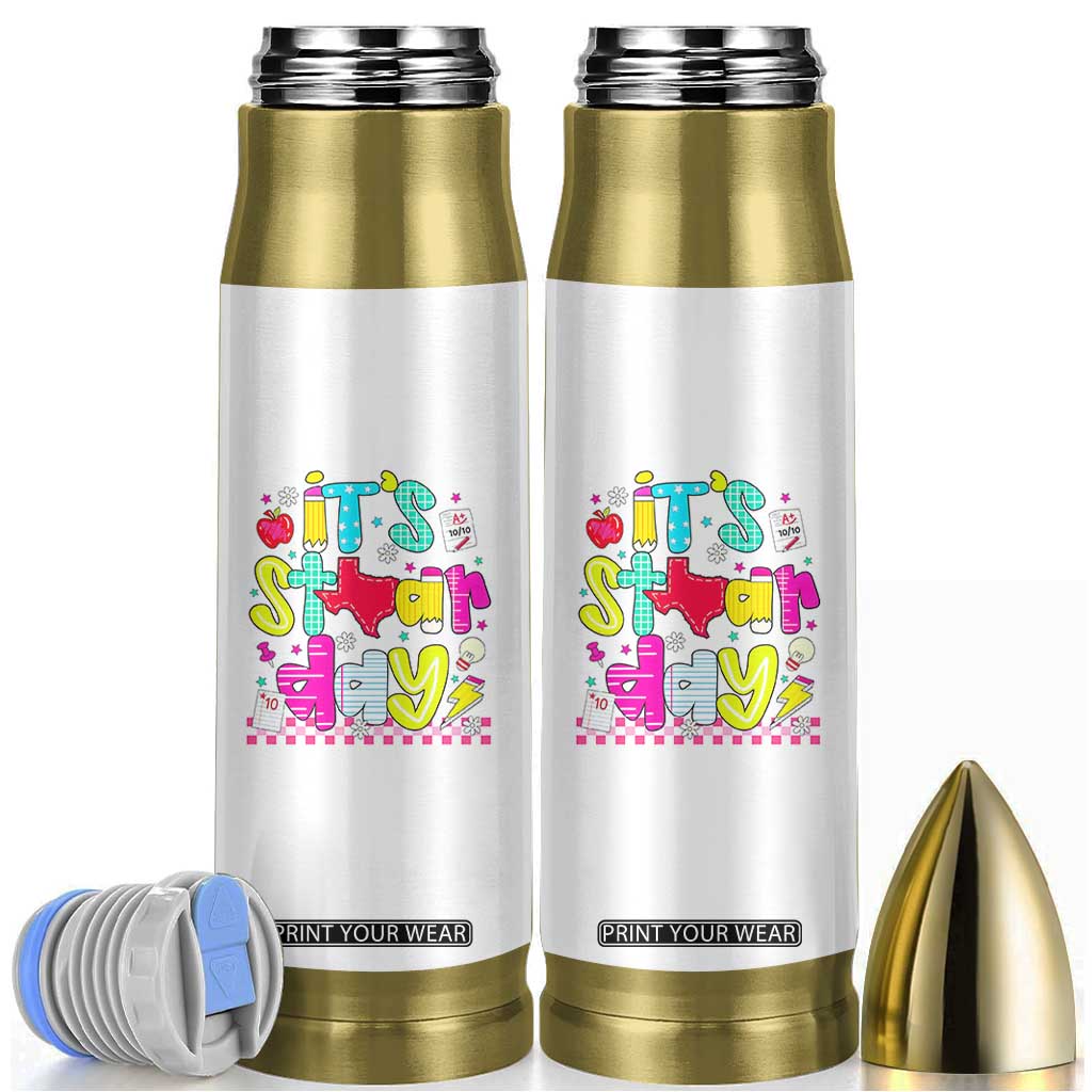 Groovy Texas STAAR Day Bullet Tumbler Don't Stress Do Your Best Teacher Student Motivation TS02 White Print Your Wear