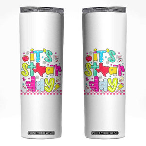 Groovy Texas STAAR Day Skinny Tumbler Don't Stress Do Your Best Teacher Student Motivation TS02 White Print Your Wear