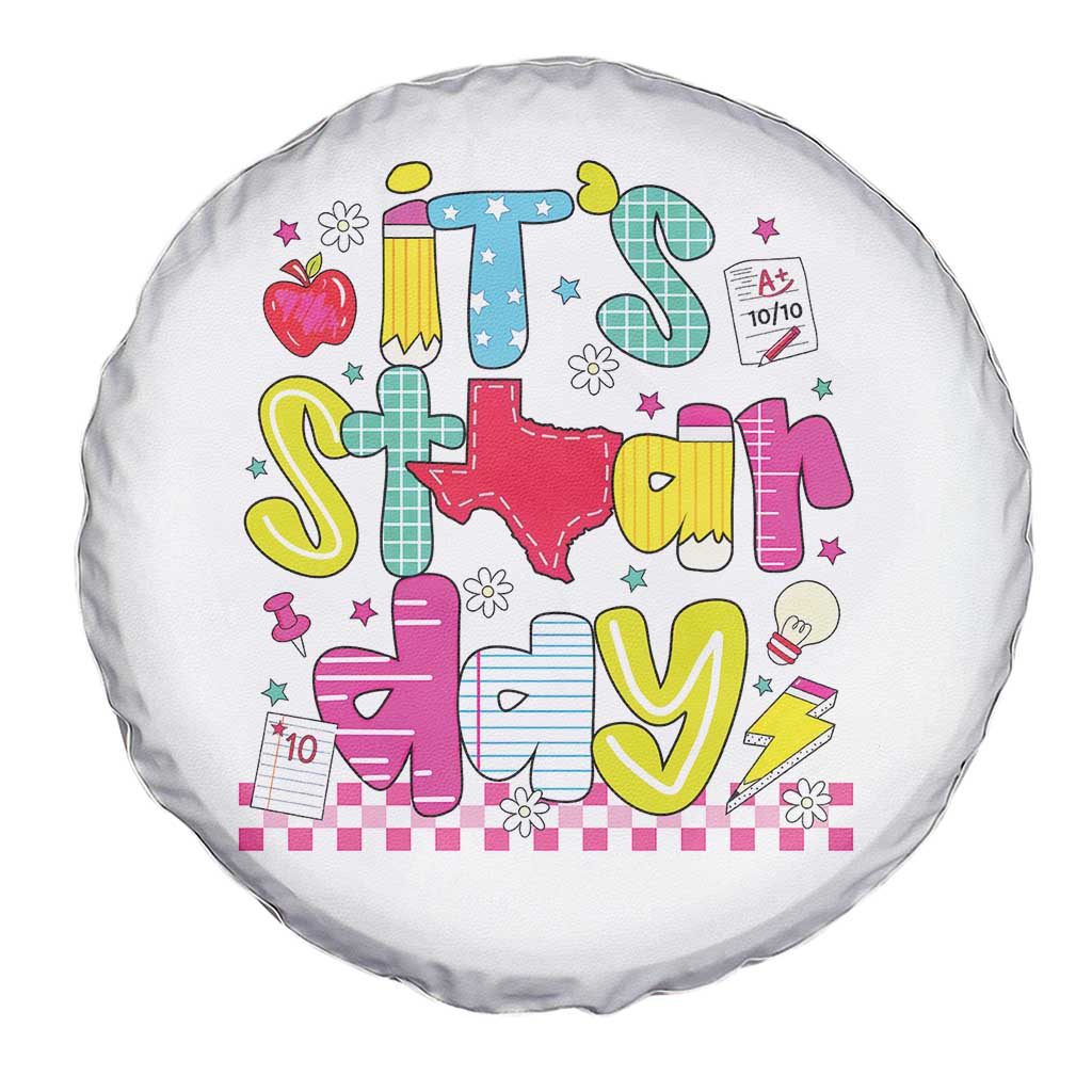 Groovy Texas STAAR Day Spare Tire Cover Don't Stress Do Your Best Teacher Student Motivation TS02 Print Your Wear