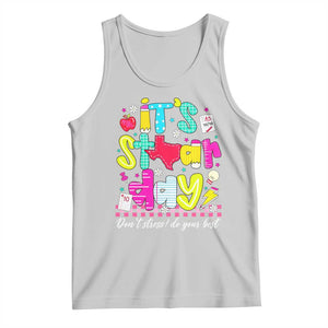 Groovy Texas STAAR Day Tank Top Don't Stress Do Your Best Teacher Student Motivation TS02 Ash Print Your Wear