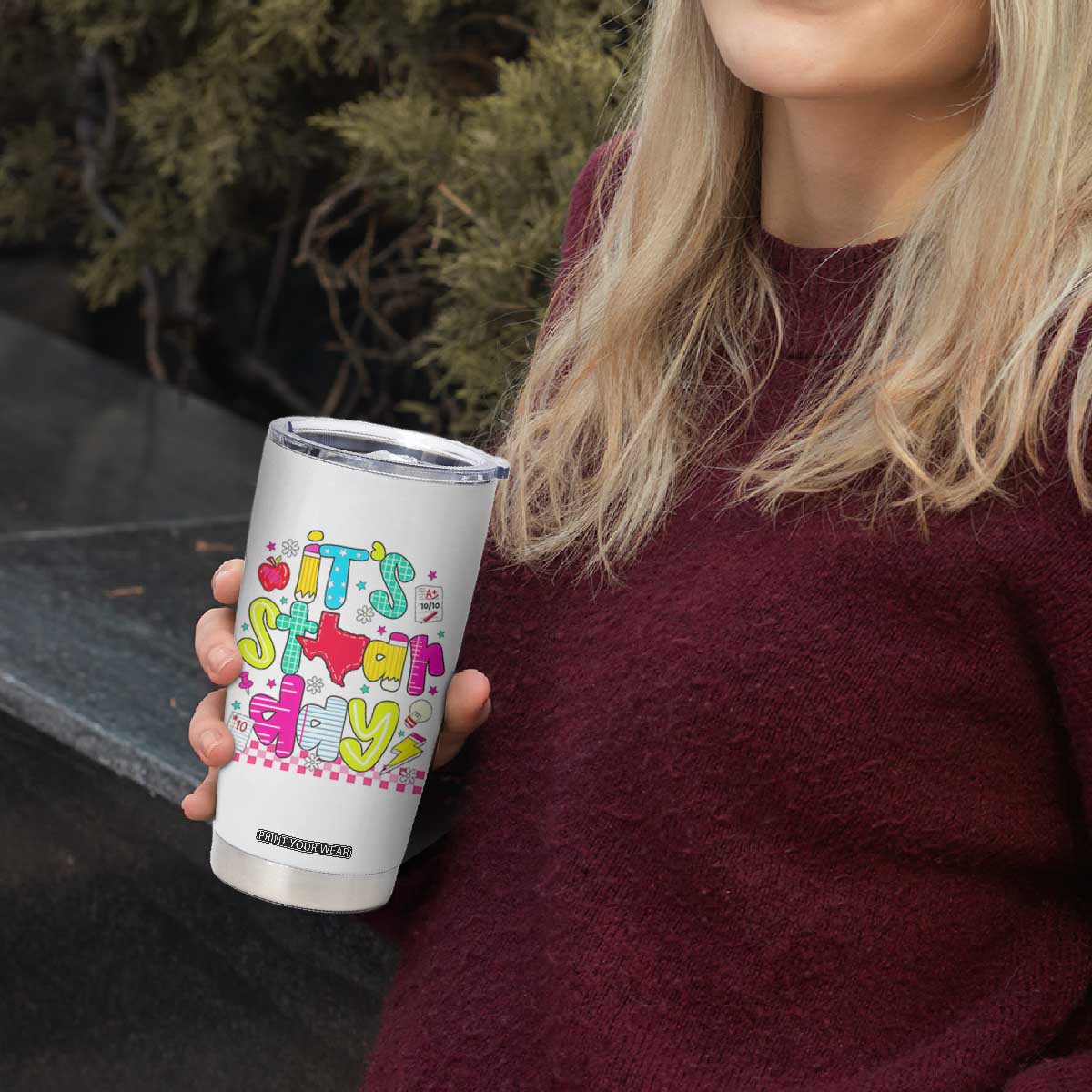 Groovy Texas STAAR Day Tumbler Cup Don't Stress Do Your Best Teacher Student Motivation TS02 Print Your Wear
