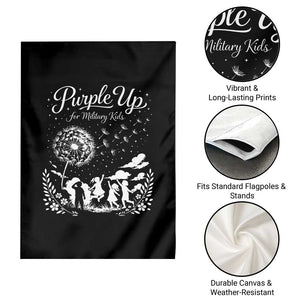 Purple Up For Military Kids Dandelion Inspirational Garden Flag Month of the Military Child Awareness Brat Support TS02 Print Your Wear